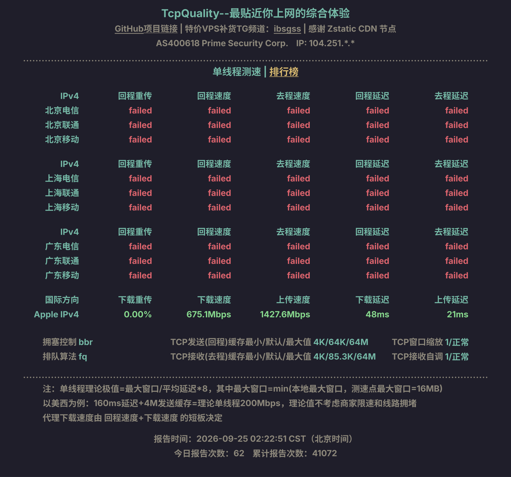 单线程测速